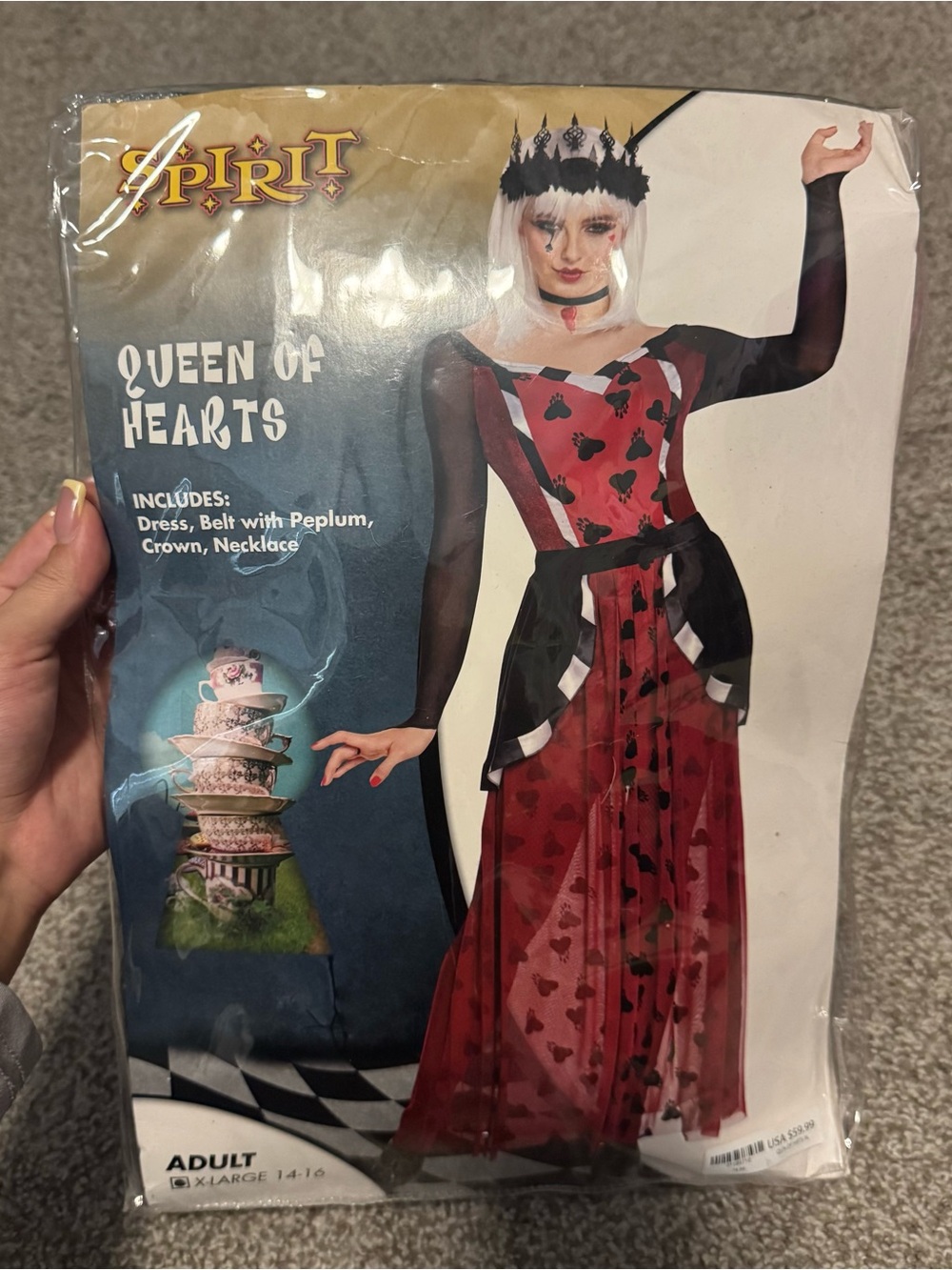 Spirit Queen of Hearts Adult Costume X-Large 14-16